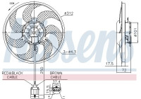 Cooling fan wheel 850072 Nissens