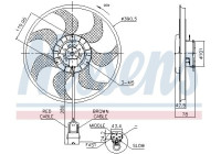 Cooling fan wheel 850074 Nissens