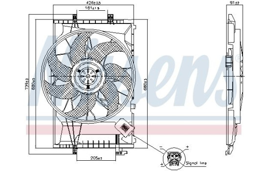 Cooling fan wheel 850078 Nissens