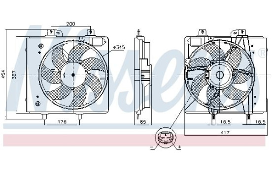 Cooling fan wheel 850087 Nissens