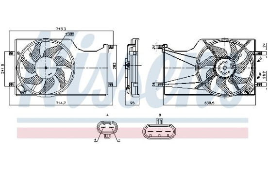 Cooling fan wheel 850098 Nissens