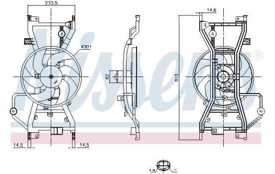 Cooling fan wheel 850123 Nissens, Image 6
