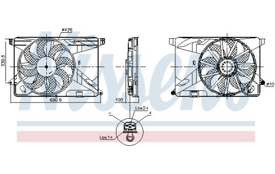 Cooling fan wheel 850124 Nissens