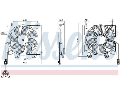 Cooling fan wheel 850125 Nissens