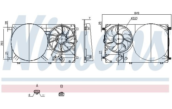 Cooling fan wheel 850143 Nissens