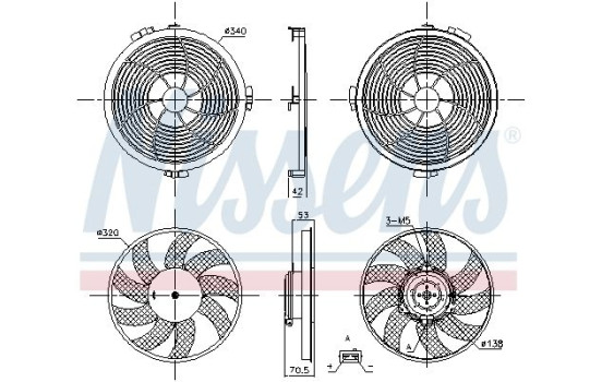Cooling fan wheel 850149 Nissens