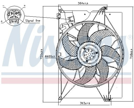 Cooling fan wheel 85741 Nissens