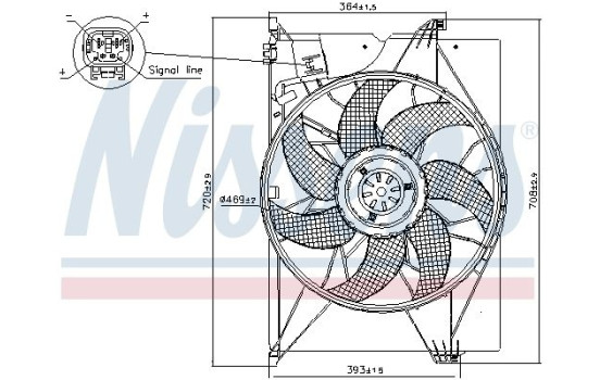 Cooling fan wheel 85741 Nissens