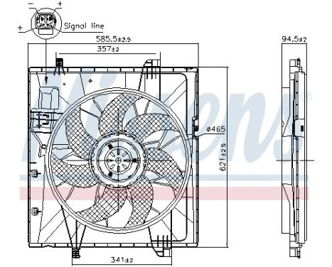 Cooling fan wheel 85857 Nissens