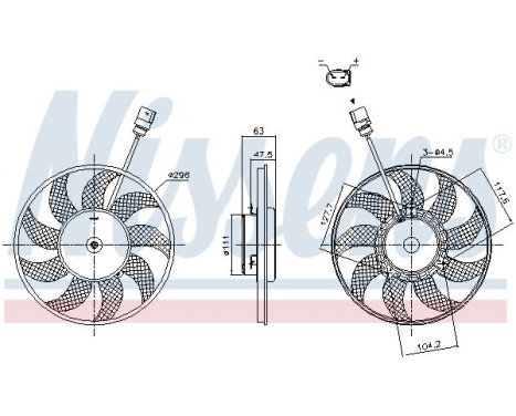 Cooling fan wheel 85866 Nissens, Image 6