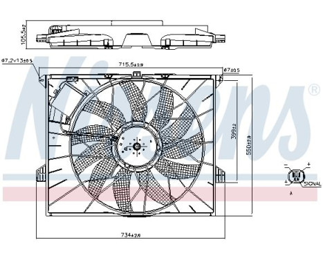 Cooling fan wheel 85955 Nissens, Image 6
