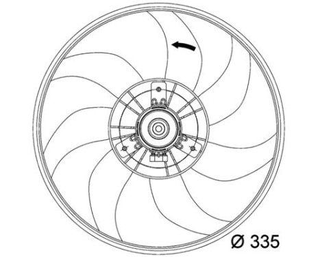 Cooling Fan Wheel CFF 120 000P Mahle, Image 2