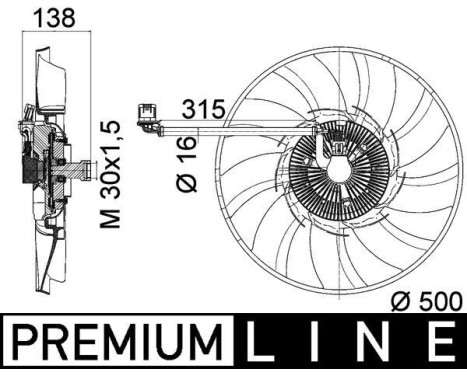 Cooling Fan Wheel CFF 471 000P Mahle, Image 2