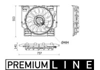Cooling fan wheel CFF 543 000P Mahle