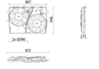 Cooling fan wheel CFF 627 000P Mahle