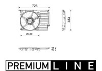 Cooling fan wheel CFF 677 000P Mahle