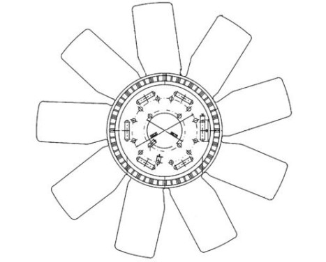 Cooling Fan Wheel CFW 77 000P Mahle, Image 2