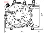 Cooling fan wheel DER09312 Denso