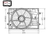 Cooling fan wheel DER32018 Denso