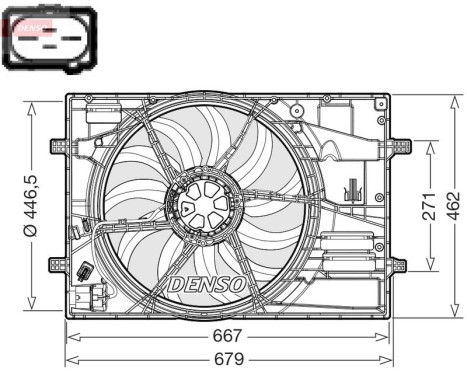 Cooling fan wheel DER32018 Denso