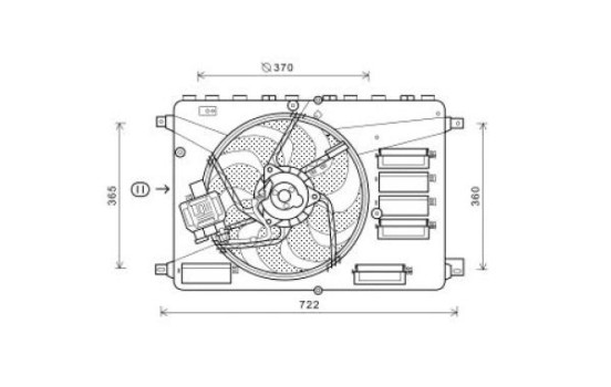 Cooling fan wheel DIEDERICHS Climate DCL1125