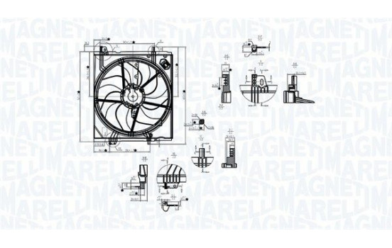 Cooling Fan Wheel MTC787AX Magneti Marelli