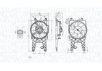 Cooling fan wheel MTC818AX Magneti Marelli