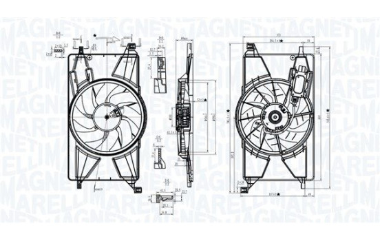 Cooling fan wheel MTC834AX Magneti Marelli