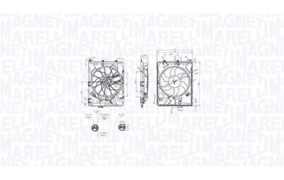 Cooling fan wheel MTC849AX Magneti Marelli
