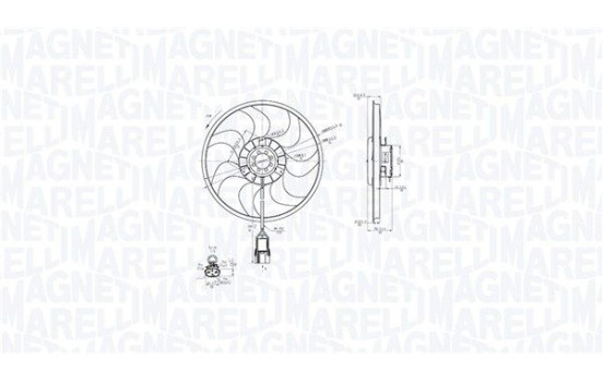 Cooling fan wheel MTC861AX Magneti Marelli