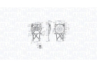 Cooling fan wheel MTC863AX Magneti Marelli