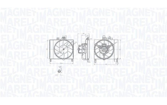 Cooling fan wheel MTC873AX Magneti Marelli