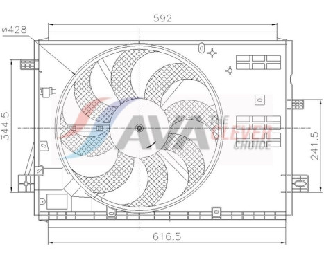 Cooling fan wheel PE7441 Ava Quality Cooling