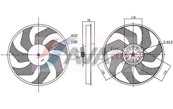 Cooling Fan Wheel RT7686 Ava Quality Cooling