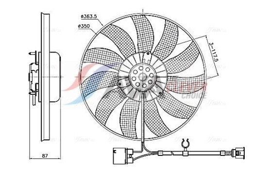 Cooling Fan Wheel VN7442 Ava Quality Cooling