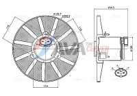 Cooling Fan Wheel VN7443 Ava Quality Cooling