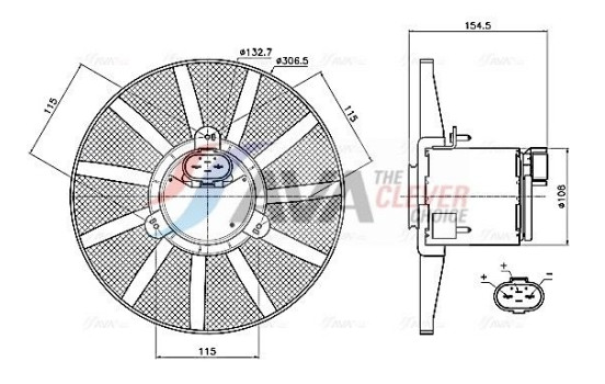 Cooling Fan Wheel VN7443 Ava Quality Cooling