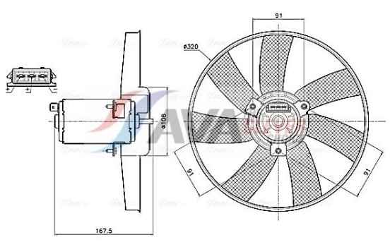 Cooling Fan Wheel VN7444 Ava Quality Cooling