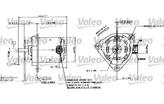 Electric Motor, radiator fan 698084 Valeo, Image 2