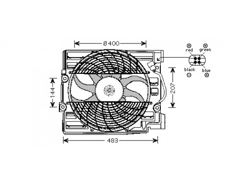 Fan, A/C condenser 0639751 International Radiators, Image 2