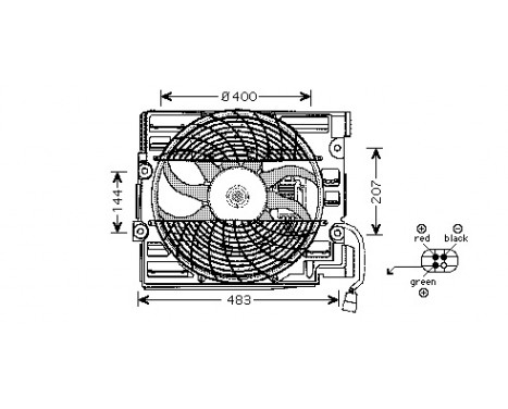 Fan, A/C condenser 0639752 International Radiators, Image 2