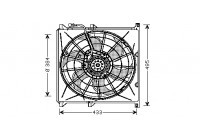 Fan, A/C condenser 0640754 International Radiators