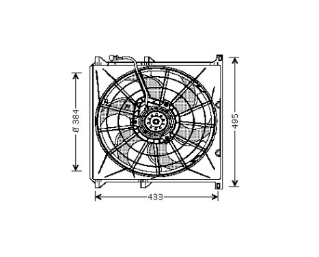 Fan, A/C condenser 0640754 International Radiators