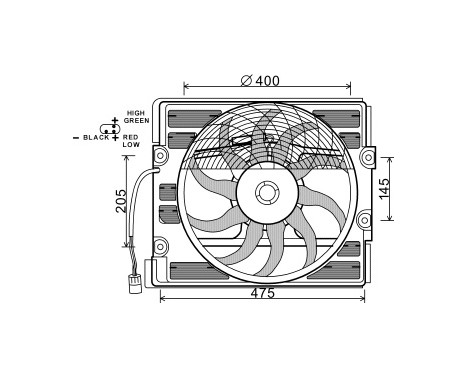 Fan, A/C condenser 0650751 International Radiators, Image 2