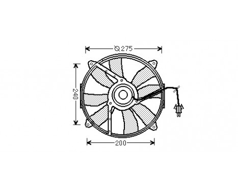 Fan, A/C condenser 3030753 International Radiators