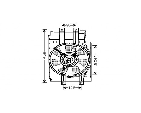Fan, A/C condenser 3305751 International Radiators