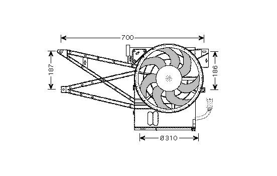 Fan, A/C condenser 3766751 International Radiators, Image 2