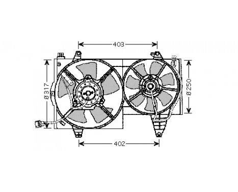Fan, A/C condenser 5940750 International Radiators