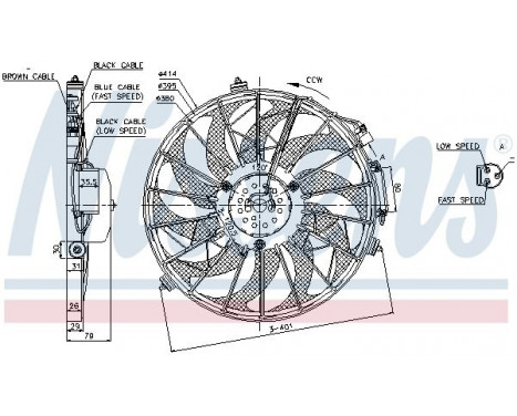 Fan, A/C condenser 85648 Nissens, Image 6