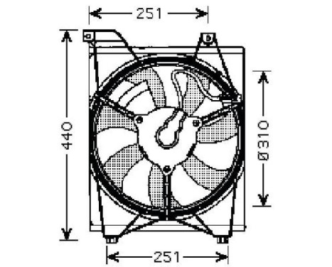 Fan, condenser, air conditioning 8654109 Diederichs